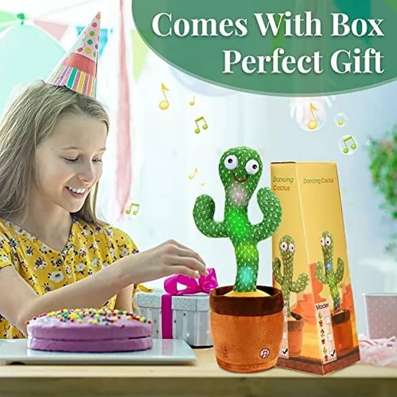 New Rechargeable Dancing Cactus Toy with Music, Singing, Talking 5