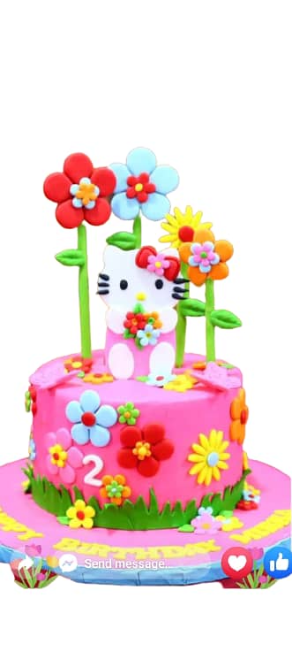 Birthday celebration Cake, Mangoes, Flower Bouquet, Chocolates balloon 3