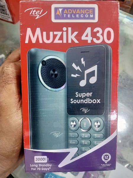 Itel Muzik 430 Dual Sim Phone Box Pack 1Year Warranty Delivery Avleabl 1