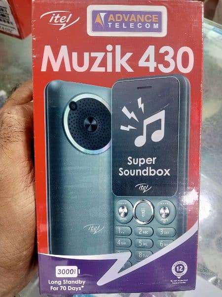 Itel Muzik 430 Dual Sim Phone Box Pack 1Year Warranty Delivery Avleabl 2