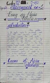 Handwriting assignment work 1