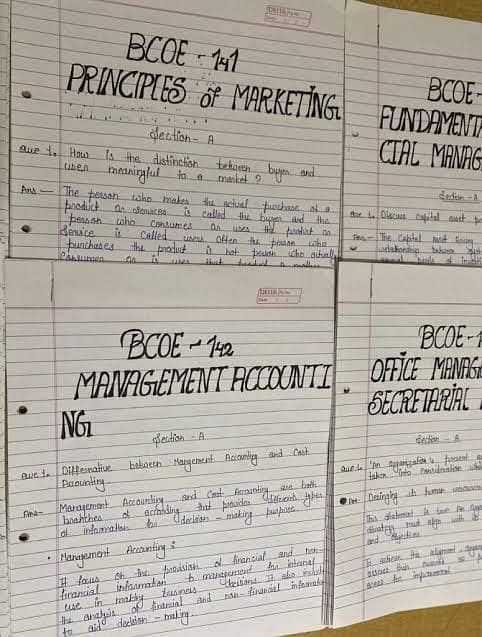 Handwriting assignment work 14