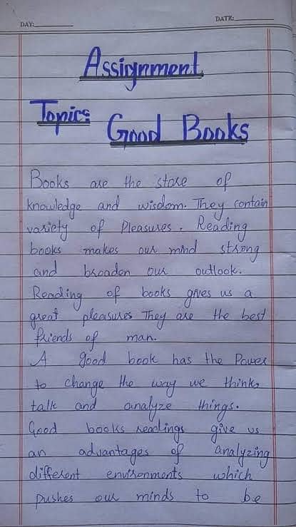 Handwriting assignment work 18