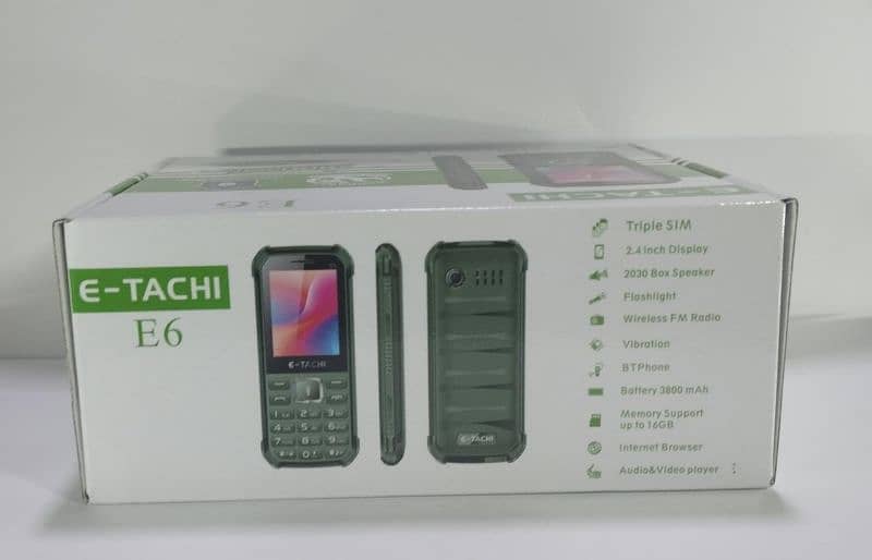 Triple sim E-tachi e6 model name with box full 6