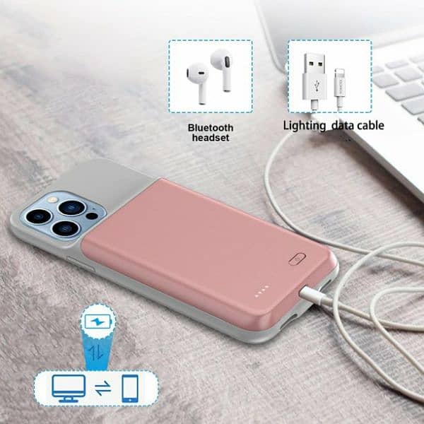 Iphone 13 and 12 and 12 Pro Power Bank Case 7000MAH Imported 3