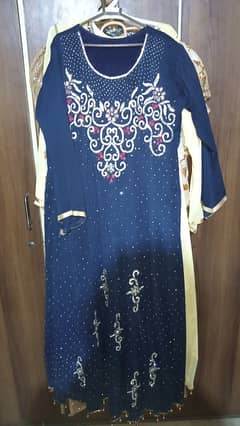 Party wear/ reception Navy bue maxy