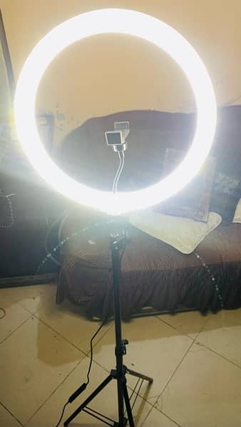 RGB 36cm Ring Light Daimond crystal Lamp with  Adjustable Metal Stand 2