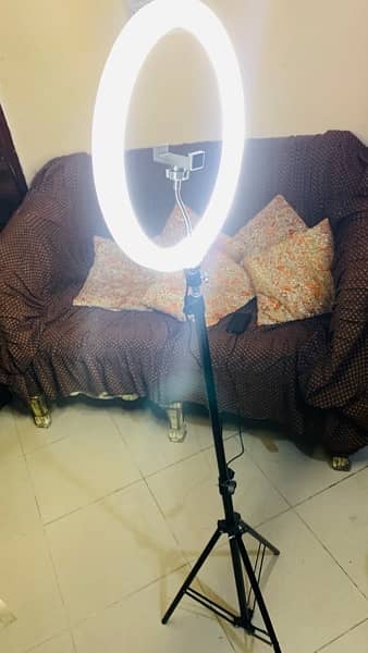 RGB 36cm Ring Light Daimond crystal Lamp with  Adjustable Metal Stand 3