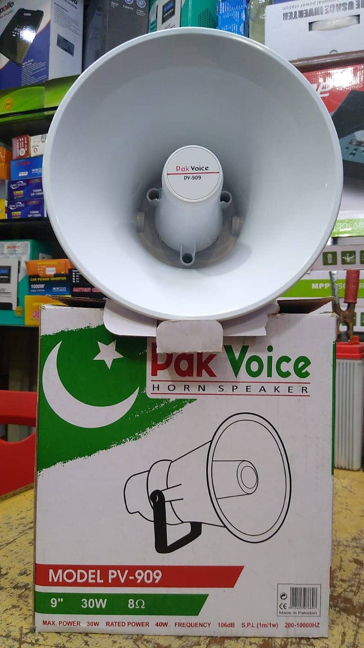 Pak Voice Horn Speaker PV-909, 30 watt, 8 Ohms 4