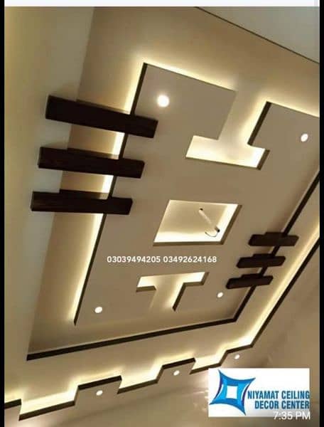 false ceiling pop  / Gypsum ceiling/moldling frame /Roof ceiling 4