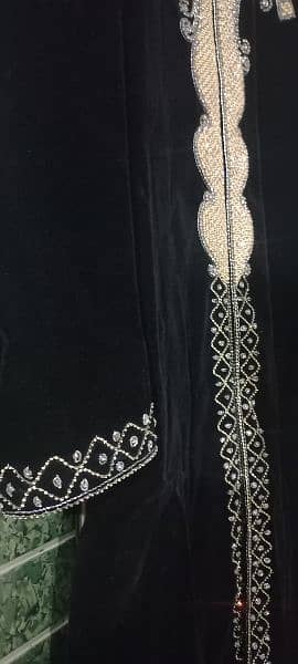 Sherwani black velvet for sale. 1