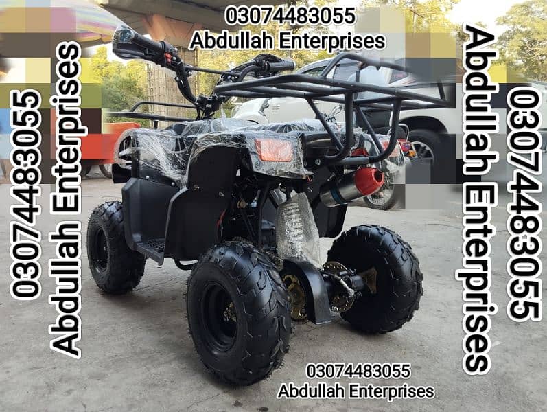 New tyre and parts Quad Jeep atv for sale delivery all Pak 8