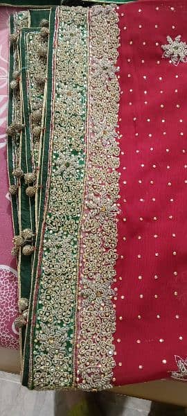 Red bridal sharara full embroidery 8