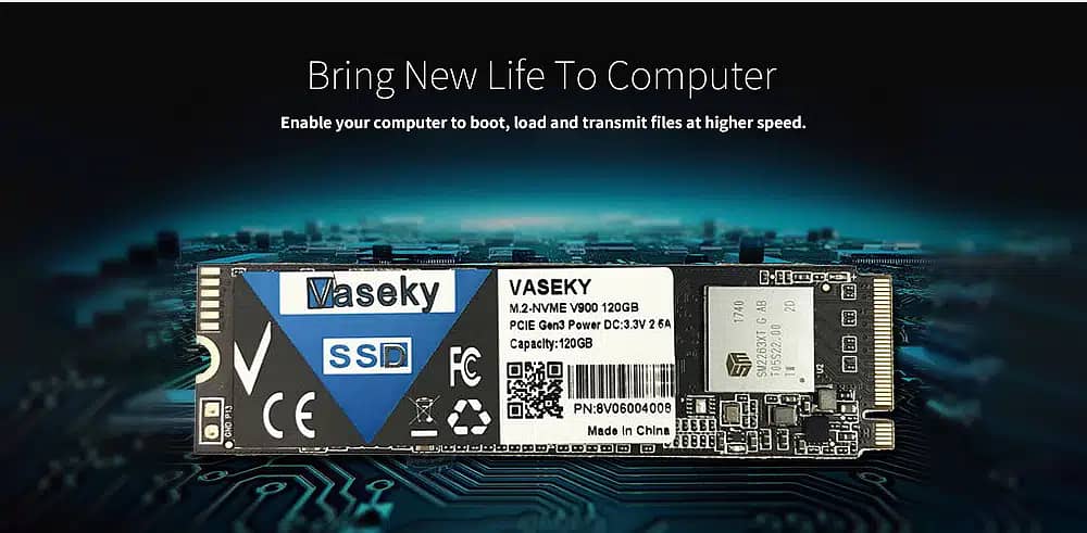 Vaseky V900 SSD M. 2 NVME PCI-E Protocol Solid State Drive 256GB Fast 3