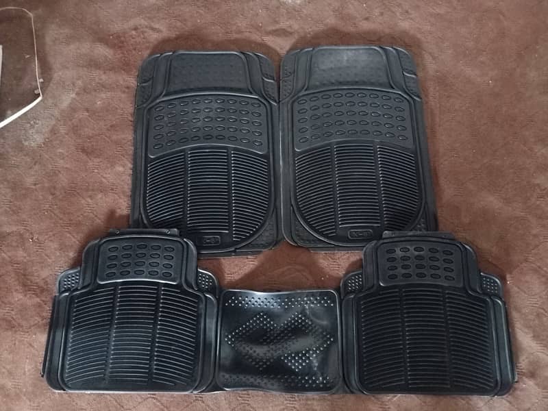 brand new unused car black silicon mat ful pair ful size 2