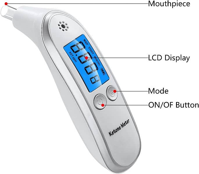 Breath Ketone Meter Acetone Analyzer with Digital Readings 4