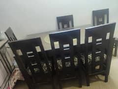6 chair dinning table 6 month used only