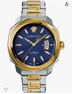 Brand new Swiss made Versace automatic watch in blue dial