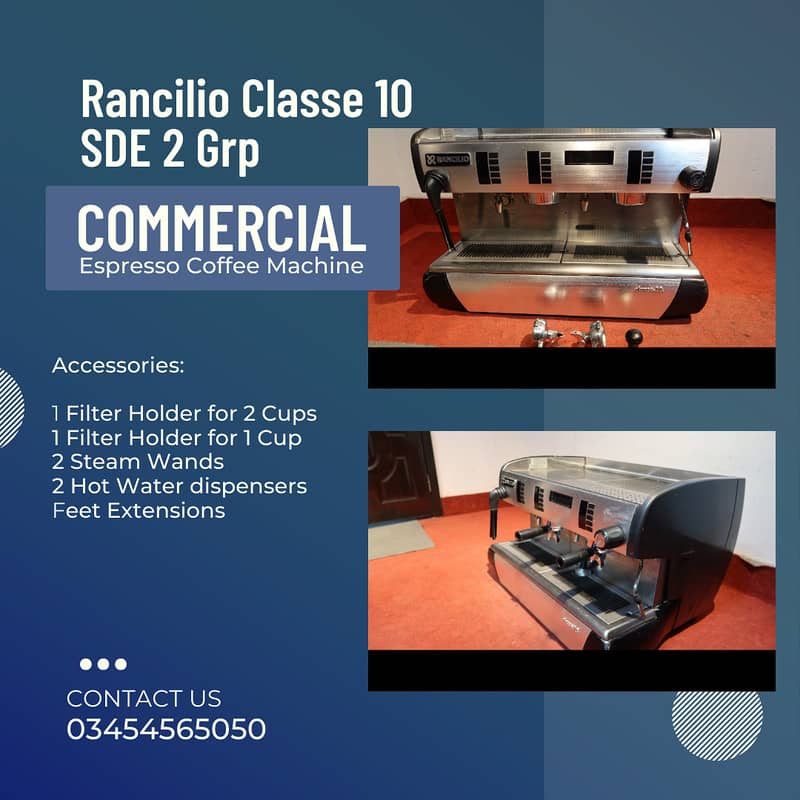 Rancilio Classe 10 SDE 2 Grp Commercial Espresso Coffee Machine 3