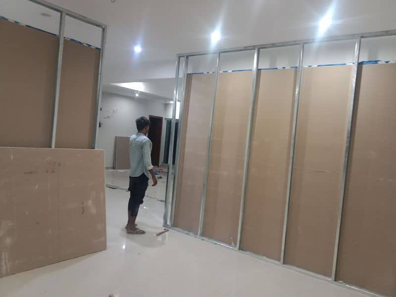 Gypsum partition and ceiling 0