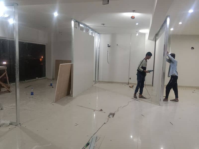 Gypsum partition and ceiling 7