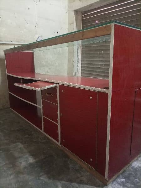 Special Wooden Plus Glass Shop Counter for urgent sale 0