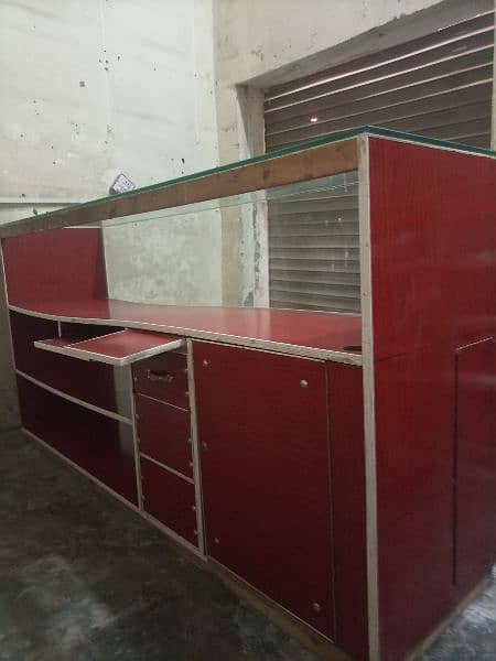 Special Wooden Plus Glass Shop Counter for urgent sale 1