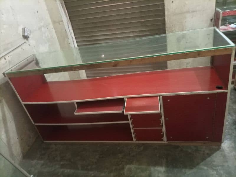 Special Wooden Plus Glass Shop Counter for urgent sale 3