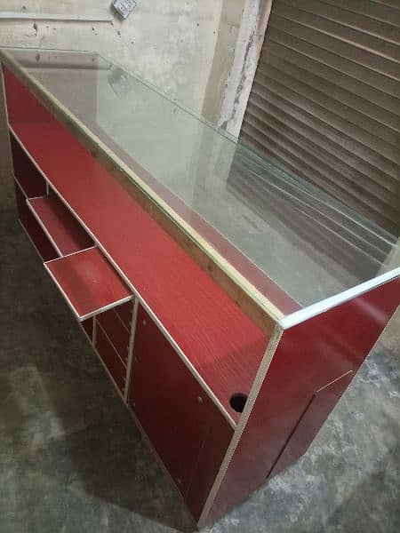 Special Wooden Plus Glass Shop Counter for urgent sale 4