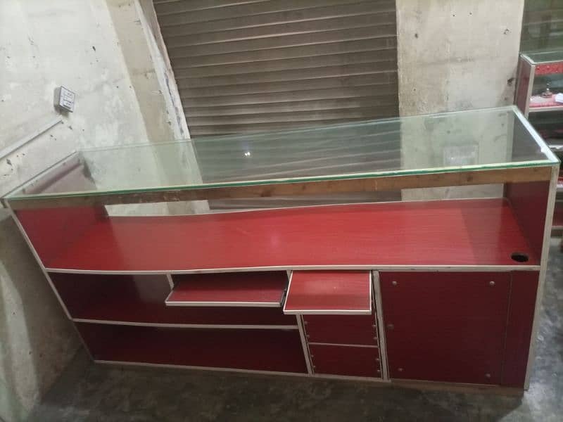 Special Wooden Plus Glass Shop Counter for urgent sale 5