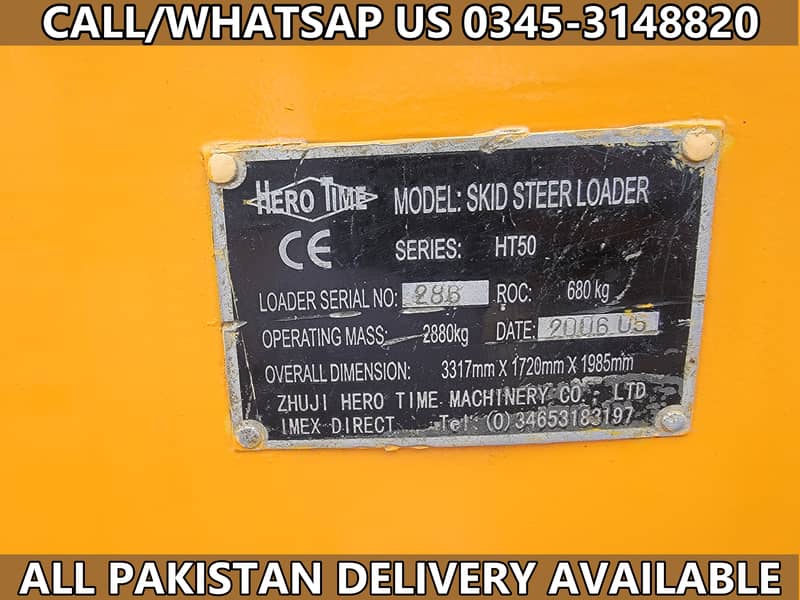 Bobcat HERO TIME HT50 Skid Steer Mini Wheel Loader for Sale in Karachi 14