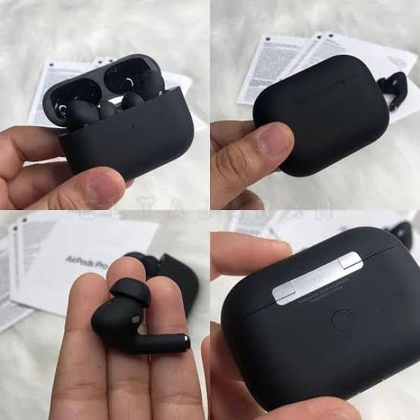 Matte Black Airpods Pro Imported 1st 2nd 3rd Generation High Bass 0