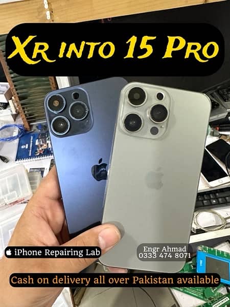 apple iphone xr into 15 pro max body housing casing 15pro promax pta 1