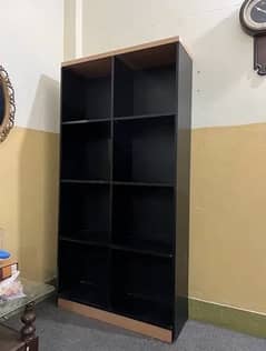 8 shelves cabinet available.