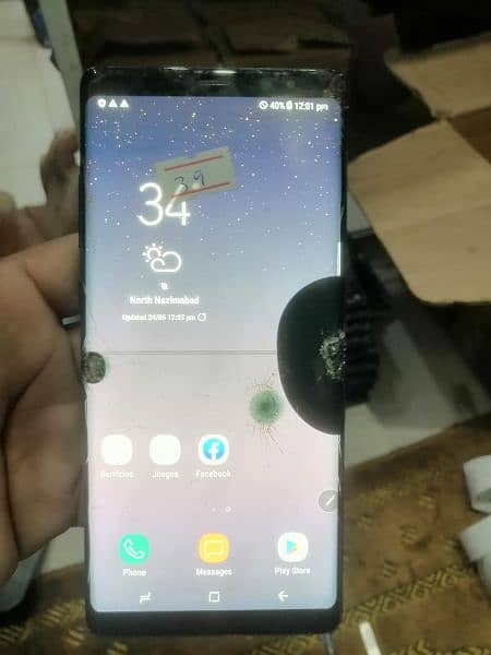 samsung note 8 lcd's orignal with frame 9