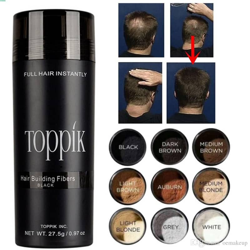 Toppik Hair Building Fiber Light OR Dark Brown hair line powder 2