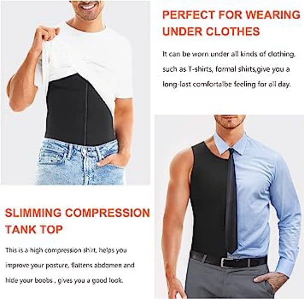 Zipper body Shaper for men Slimming Vest 3