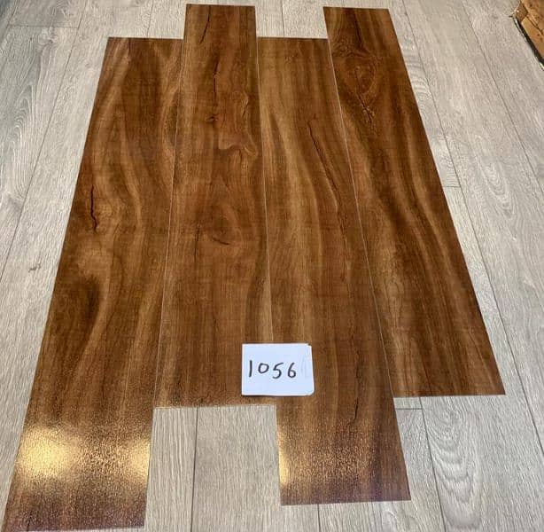 imported vinyl wood floor, wallpaper, window blinds, Astro turf 5