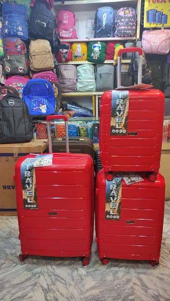 Travel Bags - Suitcase - Attachi - Fibers Bags - Safri Bags- 20+24+28) 1