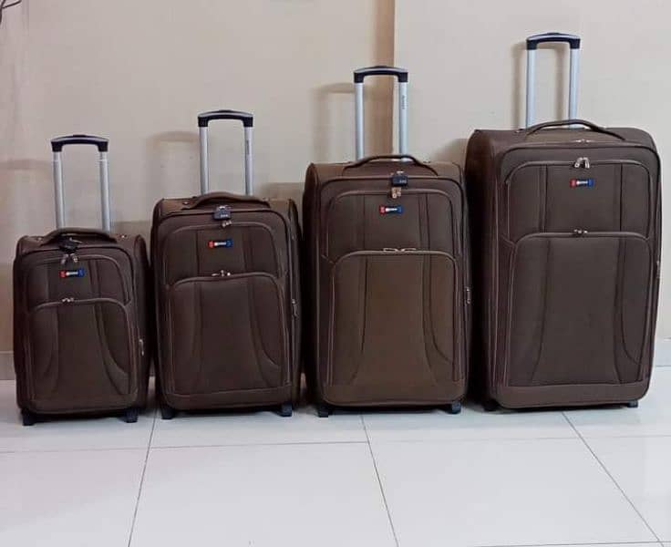Travel Bags - Suitcase - Attachi - Fibers Bags - Safri Bags- 20+24+28) 3