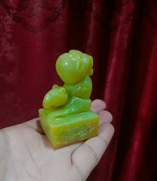 Vintage Mouse Jade Stone Stamp for sale 2