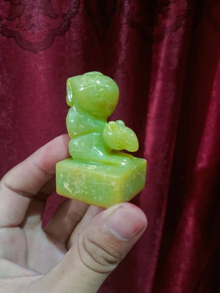 Vintage Mouse Jade Stone Stamp for sale 5