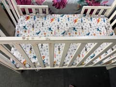 Baby bed cot with mattress