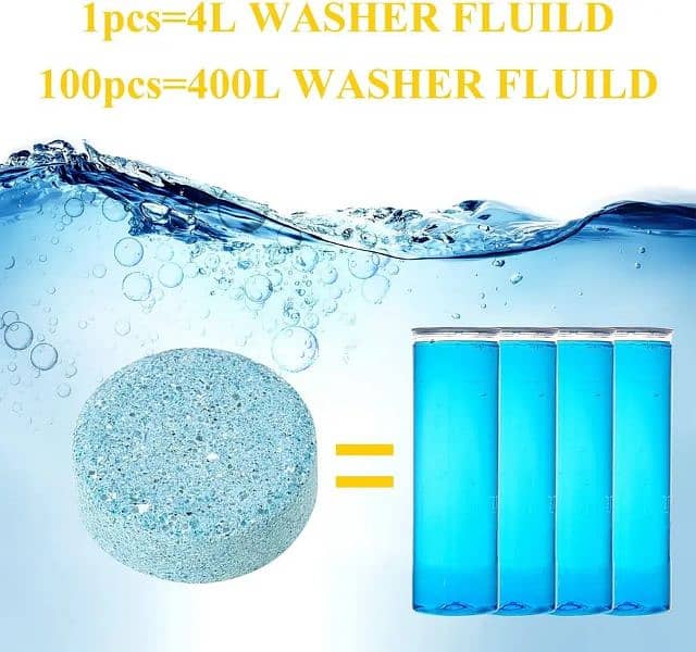 5 pcs Effervescent Tablets Car Windscreen and Home Window Cleaning 4