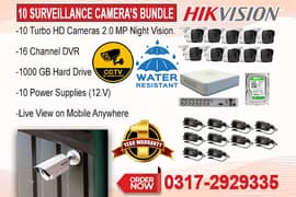 HikVision 10 Surveillance Camera's Bundle 0