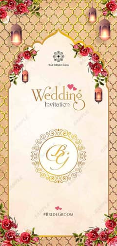 Wedding Invitation Design for Send Whatsapp