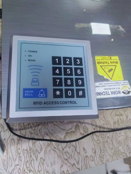 Access control electric lock keypad exit button system 1