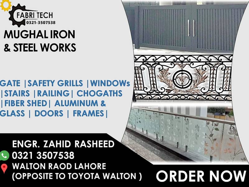 Main Gate, frame, Grills, Doors, Chogaths, Stairs, Railling, Steel, ss 3