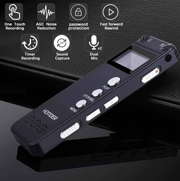 Digital Voice Recorder, Homder USB Professional Dictaphone MP3 Player 5