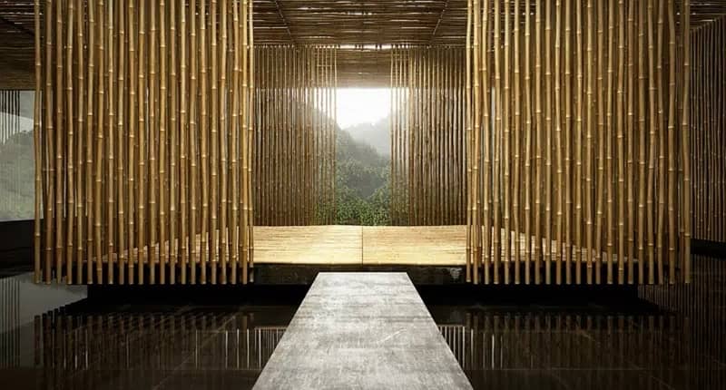 Bamboo fancy work walls shades and partitions Bamboo work & hutswalls 1